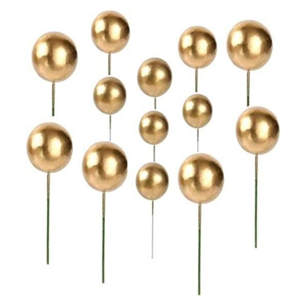 Mini globos para tartas redondas de oro para cupcakes