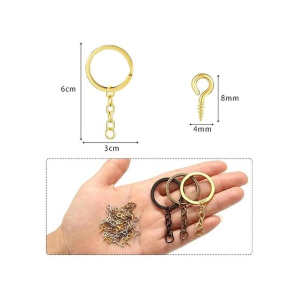 Juego de 215 anillos de llavero que incluye 35 anillos de_2