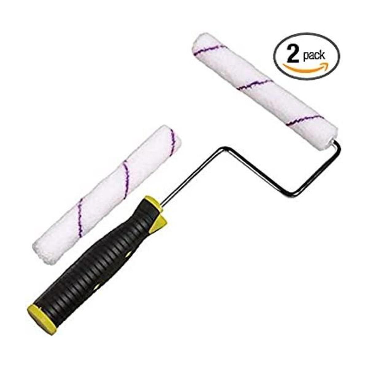 Kit de rodillo de pintura de microfibra 1 mango de