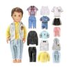 MLcnleS 6 juegos de ropa de muñeca de niño de 18 pulgadas_1