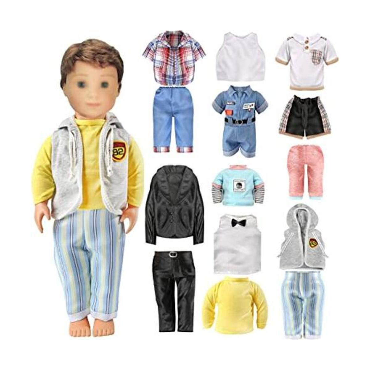 MLcnleS 6 juegos de ropa de muñeca de niño de 18 pulgadas