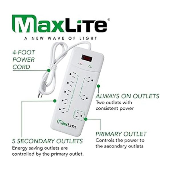 MaxLite Regleta de alimentación avanzada con 8_5