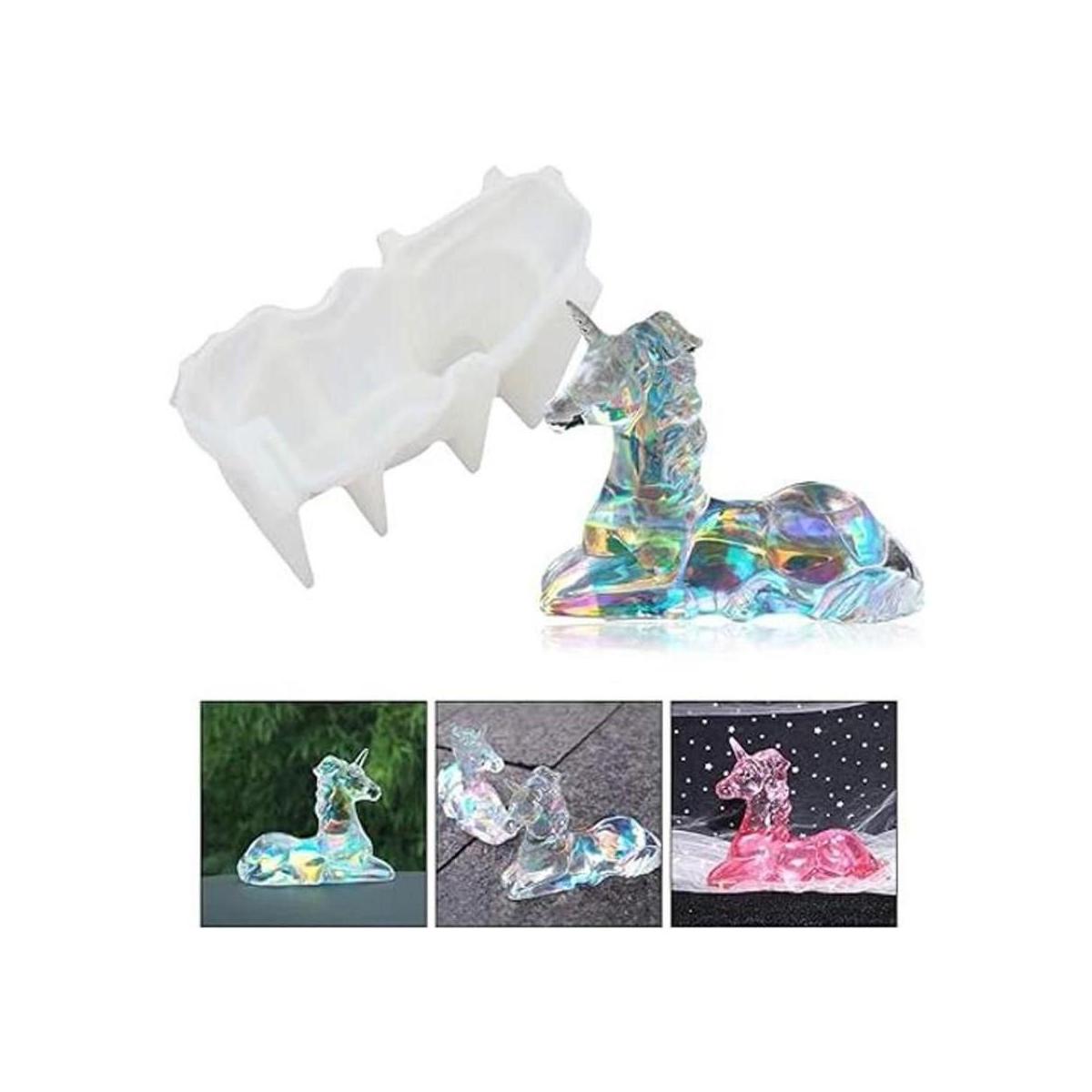 Souarts Moldes de resina de unicornio moldes de silicona