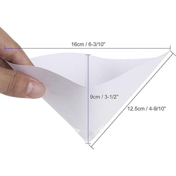 Paquete de 200 coladores de papel de 150 micras cono de