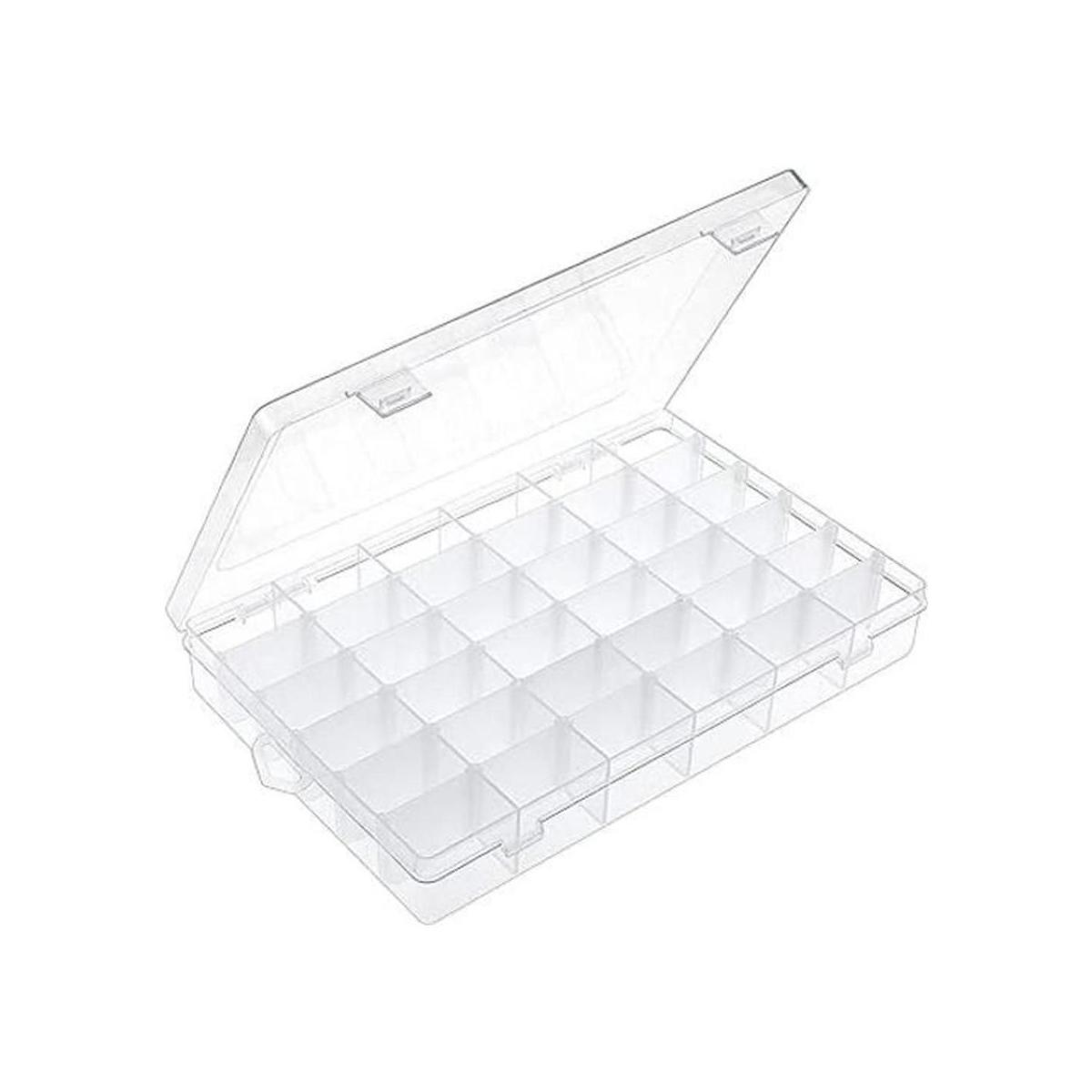 OUTUXED Caja organizadora de plástico transparente de 36