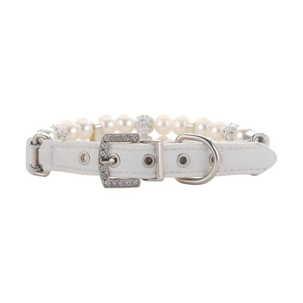 KUDES Collares de perlas para perros y gatos con diamantes