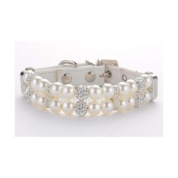 KUDES Collares de perlas para perros y gatos con diamantes
