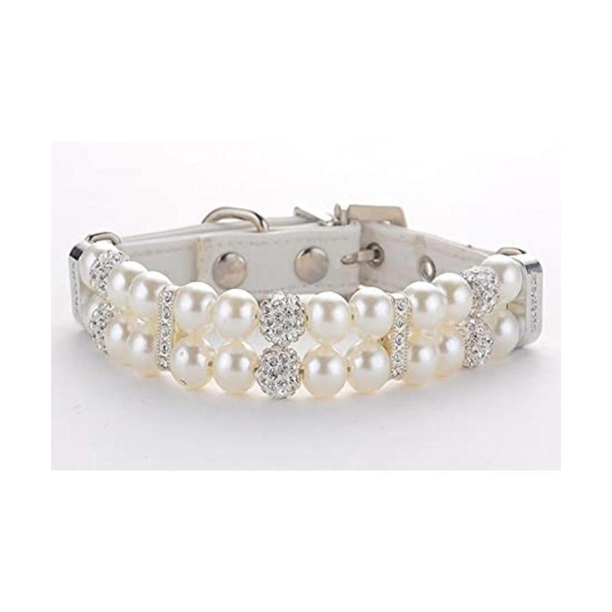 KUDES Collares de perlas para perros y gatos con diamantes