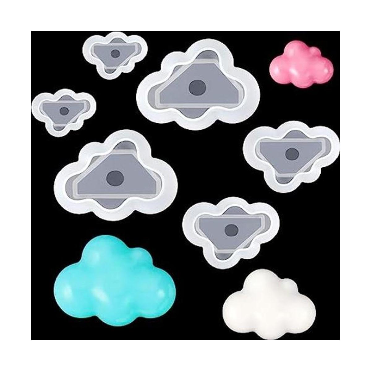 Molde de silicona 3D en forma de nube para caramelo vela