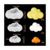 Molde de silicona 3D en forma de nube para caramelo vela