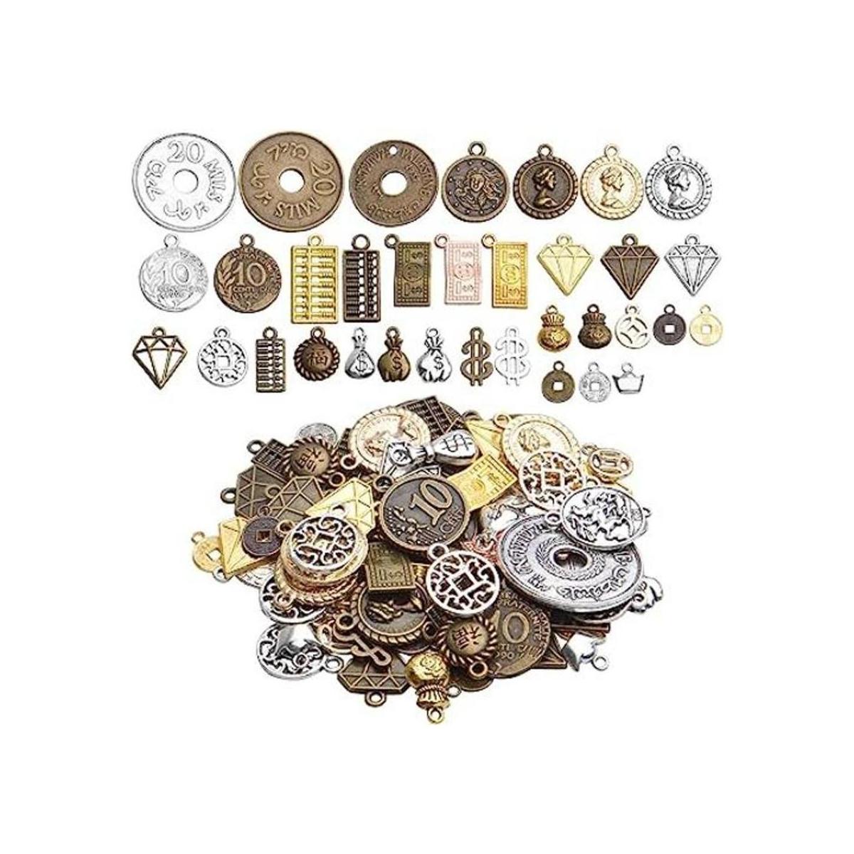 Monedas Charms Joyas 3.53 oz alrededor de 3070pcs Retro