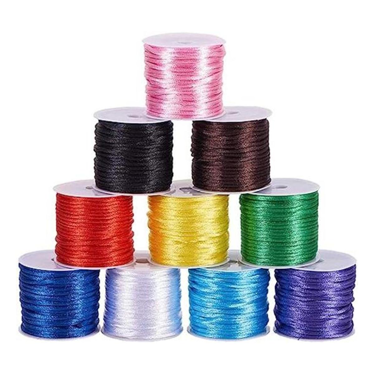 PH PandaHall Cordón de satén de 10 colores de 0.079 in