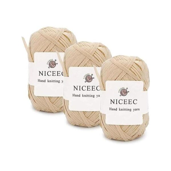 NICEEC Hilo de papel kraft de 3 madejas hilo de rafia_1