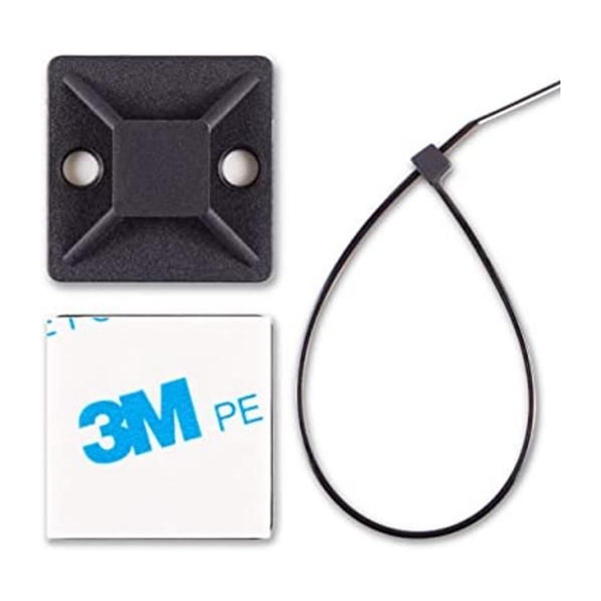 Cable Tie Mounts AdhesiveBacked 1 Inch for Cable