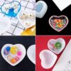 Souarts Moldes de silicona para plato de corazón para
