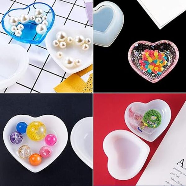 Souarts Moldes de silicona para plato de corazón para