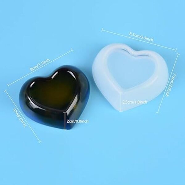 Souarts Moldes de silicona para plato de corazón para