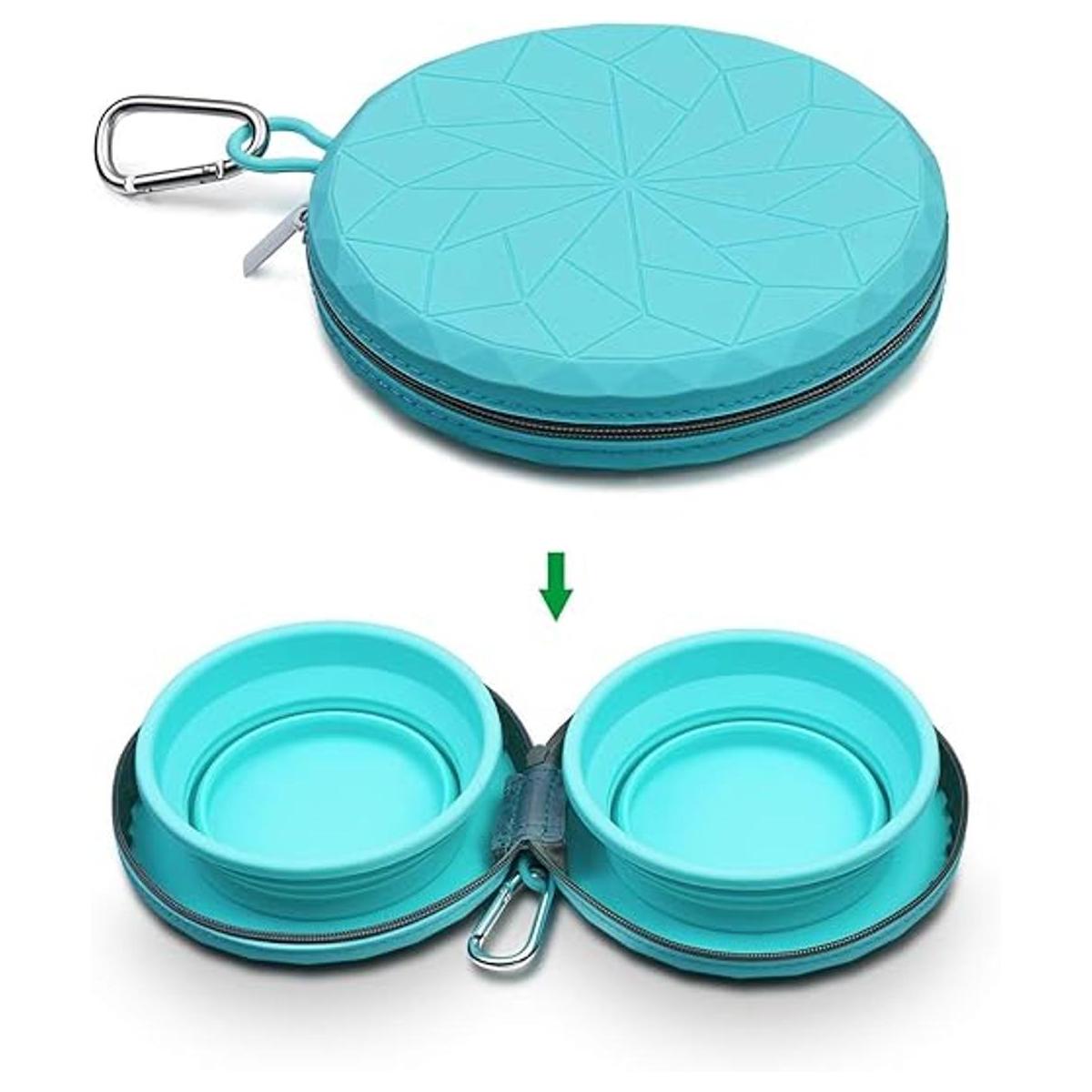 KALLAK Cuencos plegables de silicona para perros con