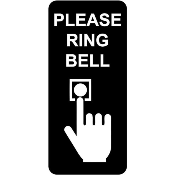 Please Ring Bell Placa de estaño para puerta decoración_1