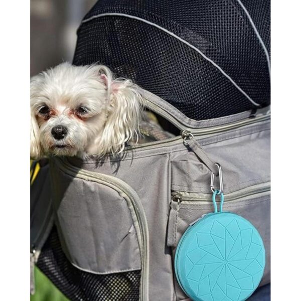 KALLAK Cuencos plegables de silicona para perros con_6