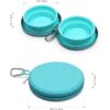 KALLAK Cuencos plegables de silicona para perros con_4