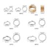 Unicraftale Anillos de acero inoxidable con cierre pero_3