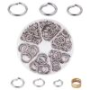 Unicraftale Anillos de acero inoxidable con cierre pero_1