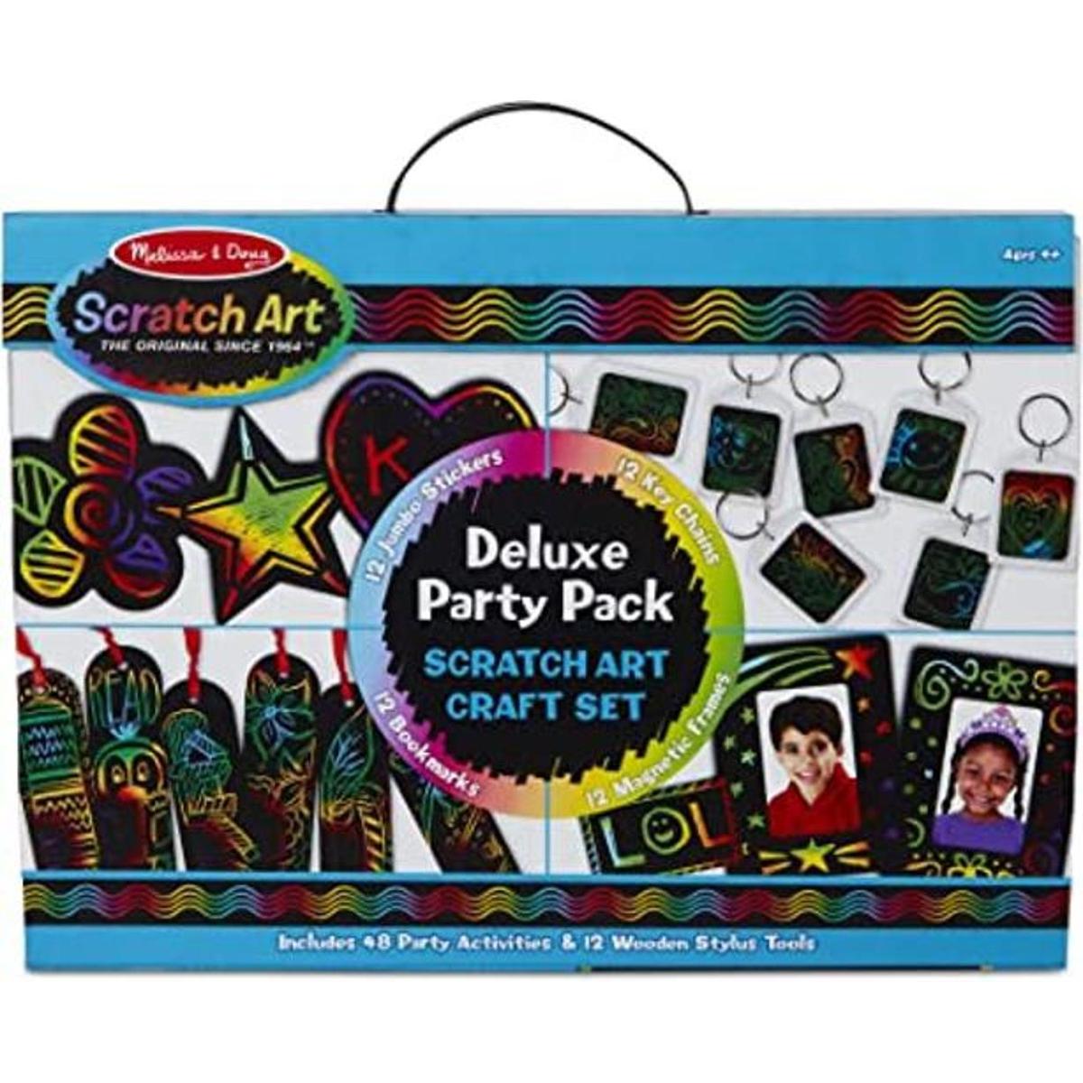Melissa Doug Scratch Art Juego de manualidades de lujo