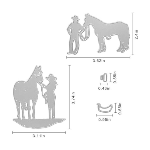 Metal The Lady Led The Horse Troqueles de corte de