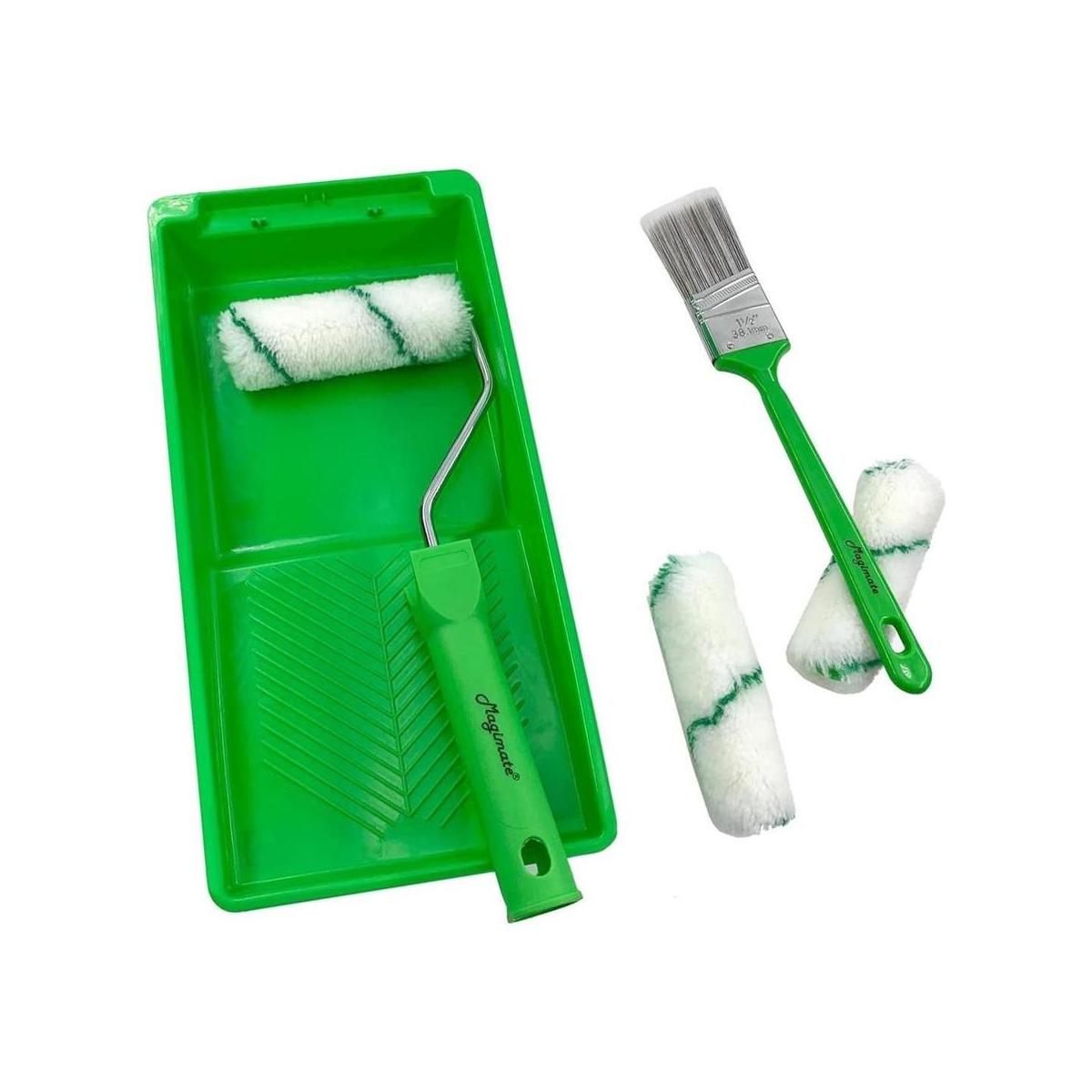 Magimate Pequeños rodillos de pintura y bandeja para