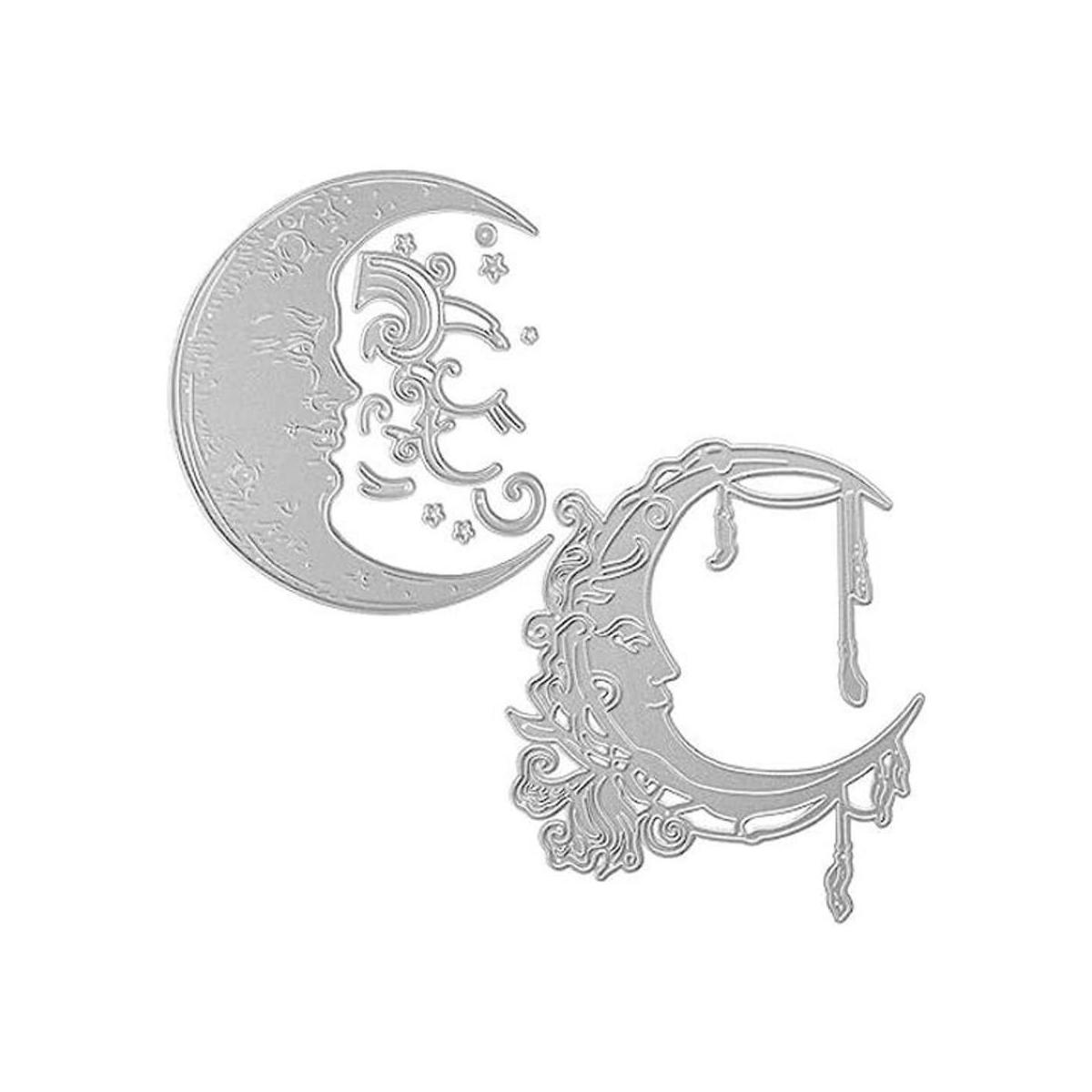 Troqueles de metal decoración de la luna en relieve