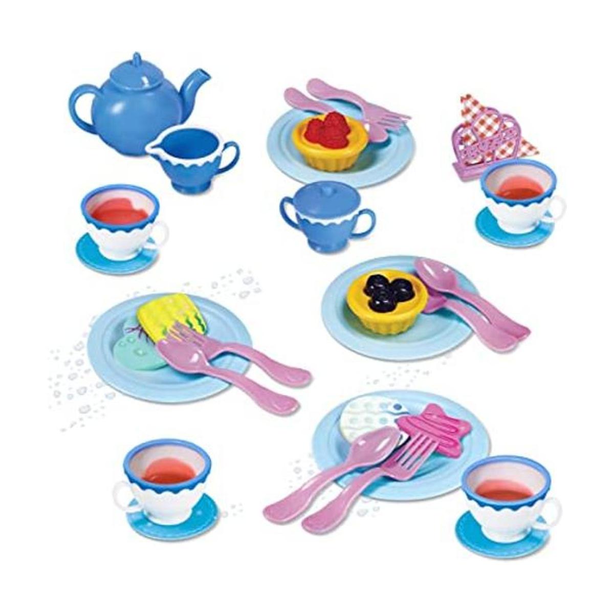 Kidzlane Juego de té para niñas pequeñas juego de fiesta