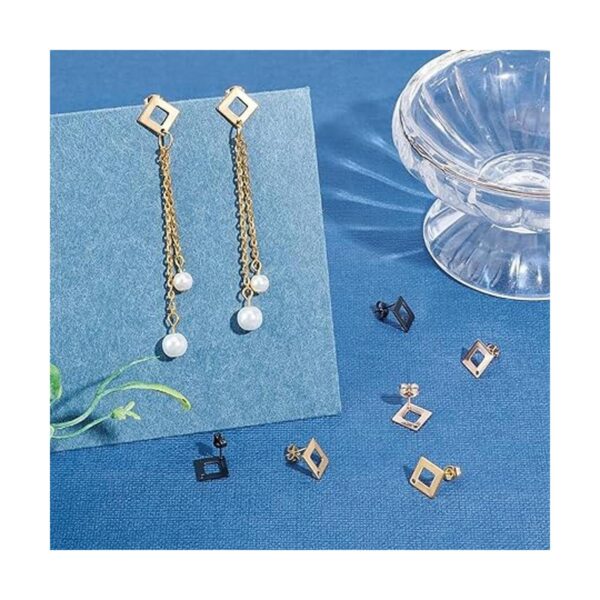 UNICRAFTALE 3 colores 24 aretes de rombo con bucle