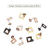 UNICRAFTALE 3 colores 24 aretes de rombo con bucle
