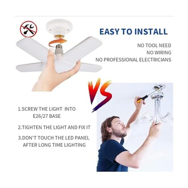 TUODAW Paquete de 2 luces LED deformables de 80 W con 5_4
