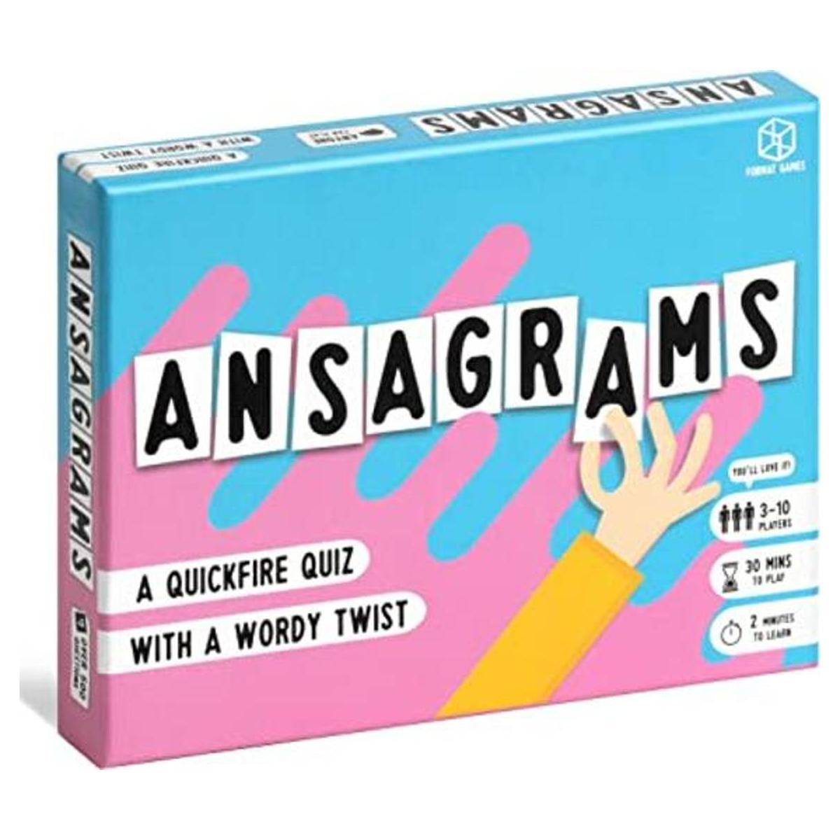 Juego de fiesta Ansagrams Juego de cartas de trivia de