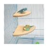 Suruikei Juego de 2 plataformas de perca para pájaros