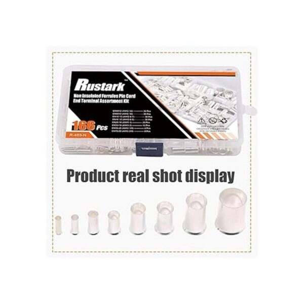 Rustark 166 piezas AWG12 10 8 6 4 2 10 20 virolas de