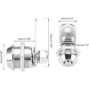 Kitmose Cerradura tubular de leva con cilindro de 58_3