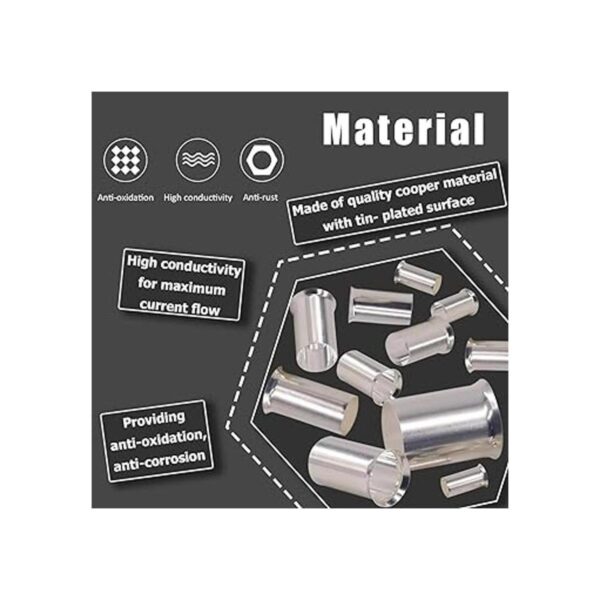 Rustark 166 piezas AWG12 10 8 6 4 2 10 20 virolas de