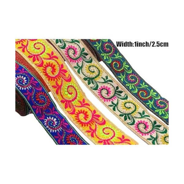 MSCFTFB Patrones de Pasley Jacquard Cinta de tela tejida