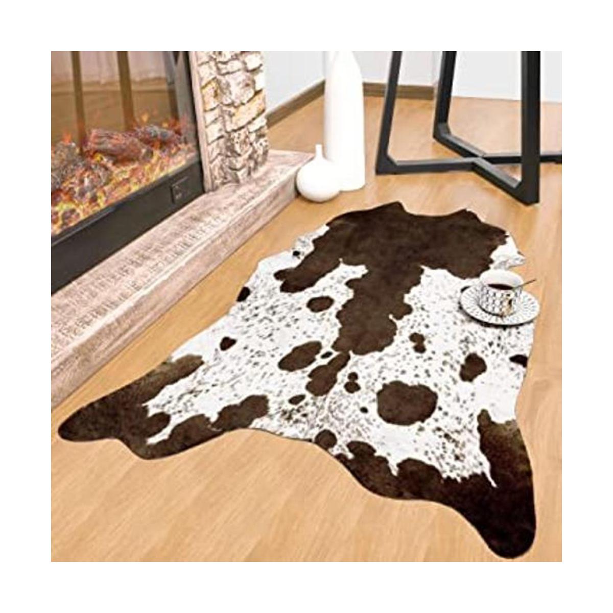 Rostyle Alfombra de piel de vaca sintética bonita