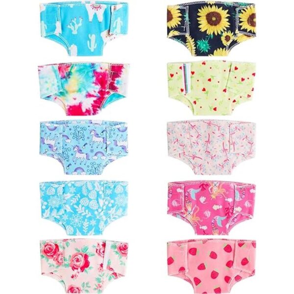 SOTOGO 10 piezas de pañales para muñeca ropa interior_1