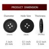 Raydodo 50 botones de 0.984 in para manualidades botones_2
