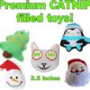 Smokeys Stash Juguetes de Navidad para gatos de hierba