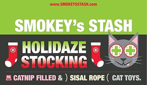 Smokeys Stash Juguetes de Navidad para gatos de hierba