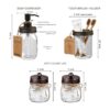 Juego de accesorios de baño Mason Jar 4 piezas