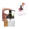 Juego de accesorios de baño Mason Jar 4 piezas