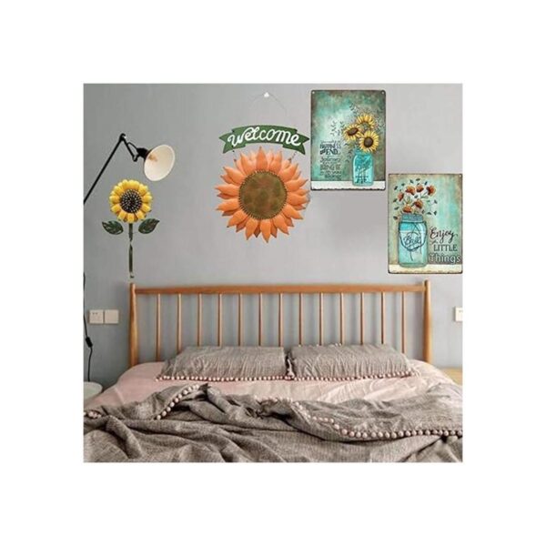 TISOSO Enjoy The Little Things Vintage Metal Sign Poppies