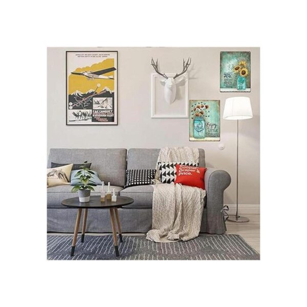 TISOSO Enjoy The Little Things Vintage Metal Sign Poppies